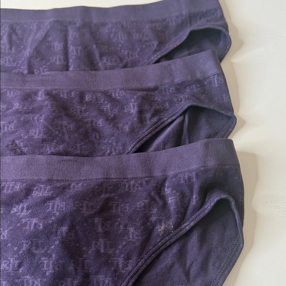 Lauren Ralph Lauren Monogram Mesh Bikini Panties 3 Pairs Size Small / 5 - Picture 3 of 7